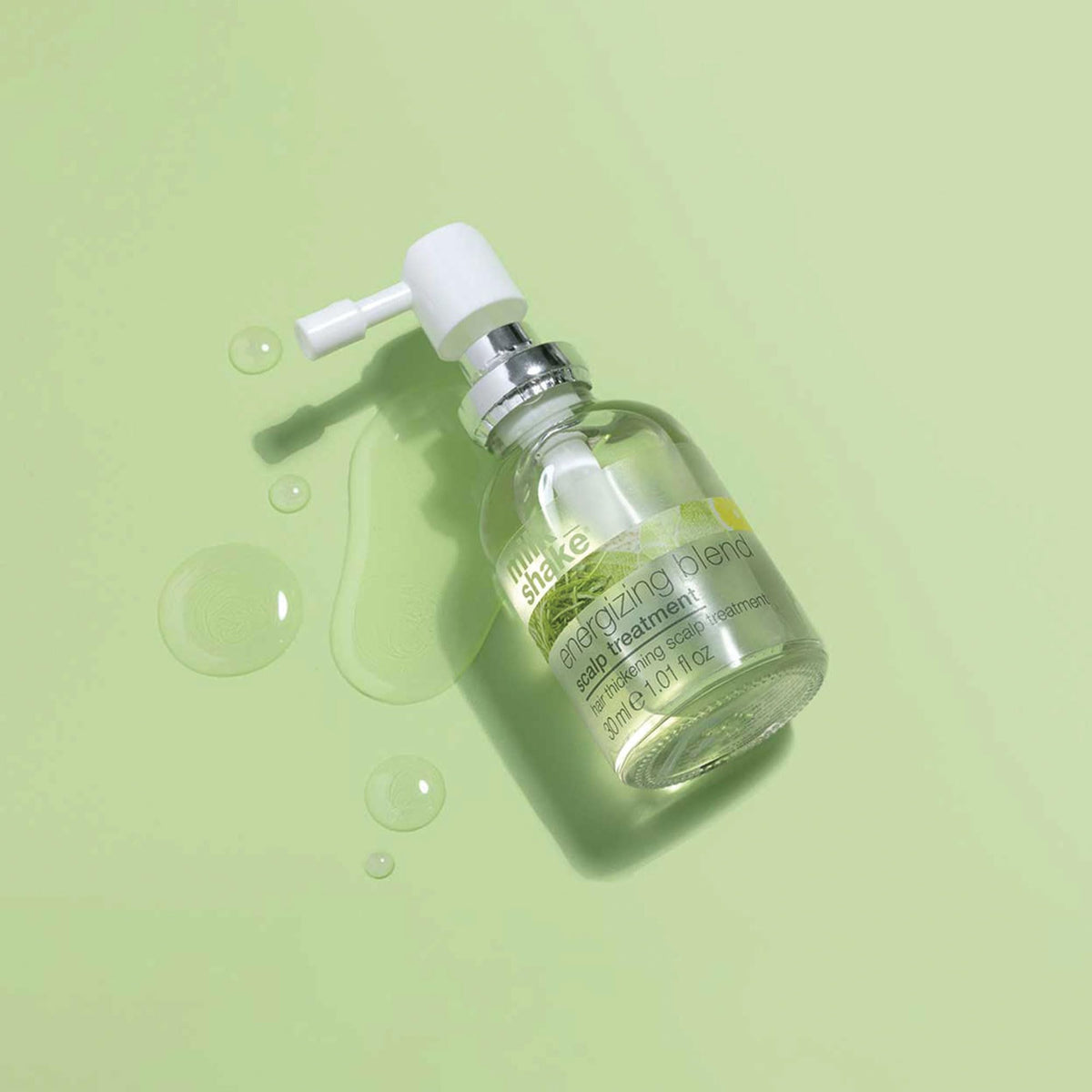 Milk-Shake Energizing Blend sample application reveals subtle shine and fullness.
