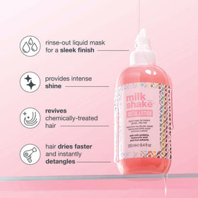 milk_shake insta.lotion close-up shows light, water-like texture for quick detangle