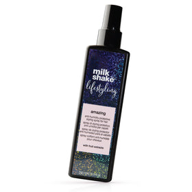 milk_shake Lifestyling Amazing spray bottle demonstrates frizz control and lightweight feel.