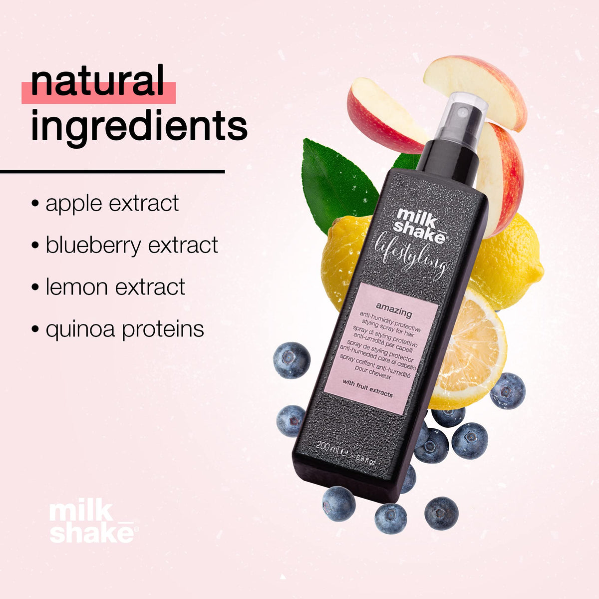 milk_shake Lifestyling Amazing spray shiny finish adds mirror-like glow.