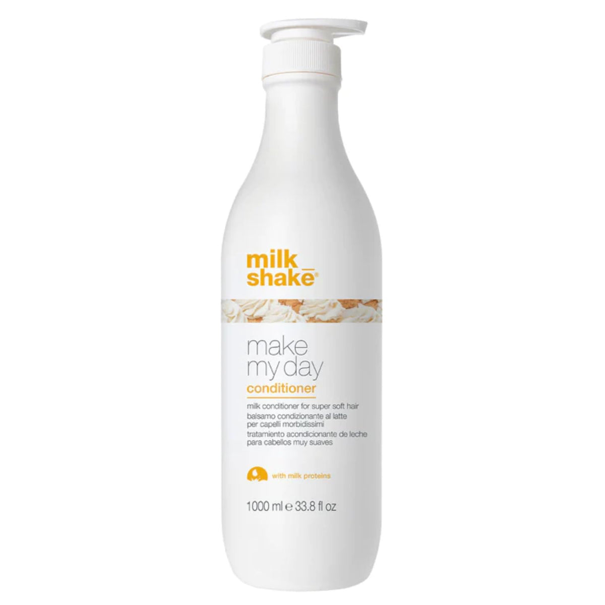 Milk-shake Make My Day conditioner bottle showing daily hydration and color protection.