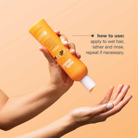 Milk Shake Moisture & More Shampoo after wash reveals softer, shinier hair.