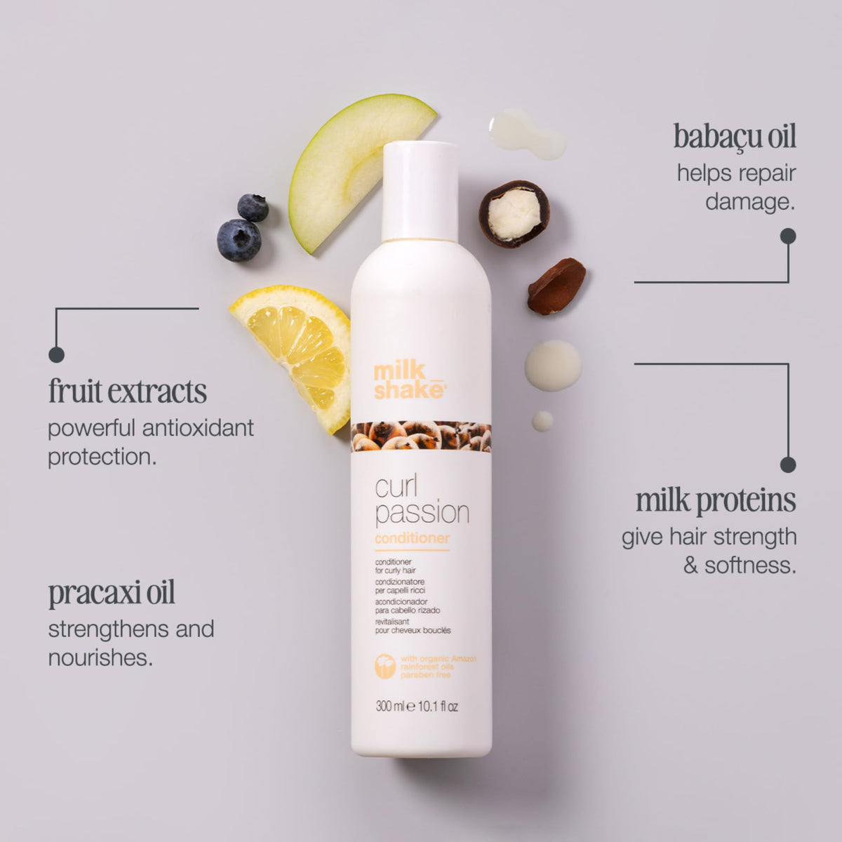 Milk_shake Curl Passion being applied helps detangle curly hair gently.