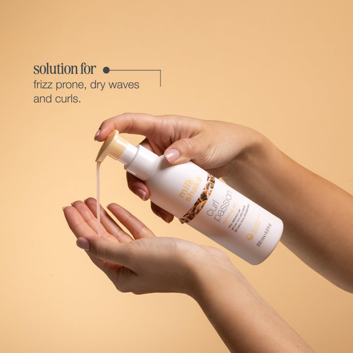 Milk_Shake Curl Passion Defining Gel after diffuser drying for natural movement.