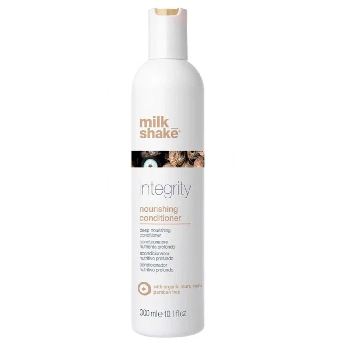 milk_shake Integrity Nourishing Conditioner bottle; paraben-free color-safe conditioning