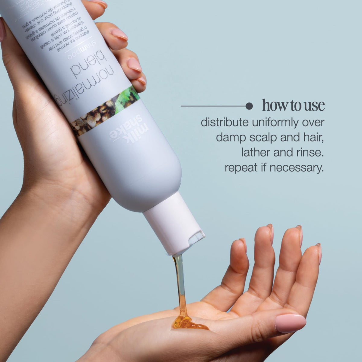 Milk_Shake Normalizing Blend Shampoo cedar and coriander oils aroma