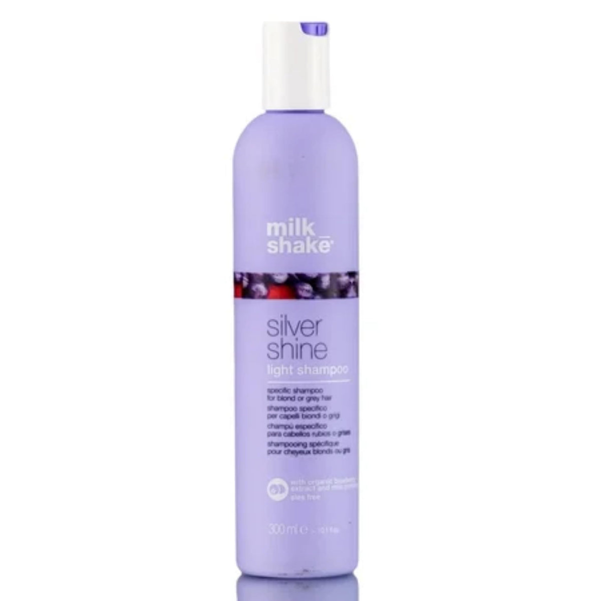 Milk Shake Silver Shine bottle front for cool blonde toning and brassy control.