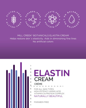 Close-up of elastin cream texture for smooth daily use.