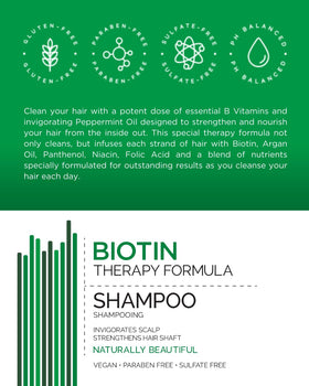 Mill Creek Biotin Shampoo foaming lather for refreshing hair cleansing.