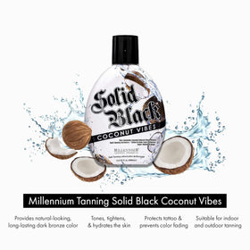 Outdoor tanning session enhanced by coconut fragrance and hydration.