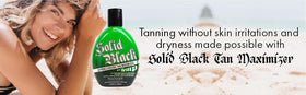 Millennium Tanning Solid Black skin-softening maximizing formula feels smooth.