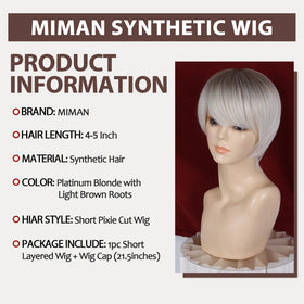 MIMAN platinum blonde roots create natural color depth.