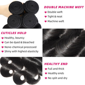 Miminis 26-inch body wave bundle adds length and silky texture.