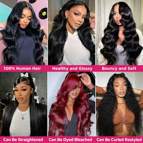 Miminis natural black extensions ready to blend with hair.