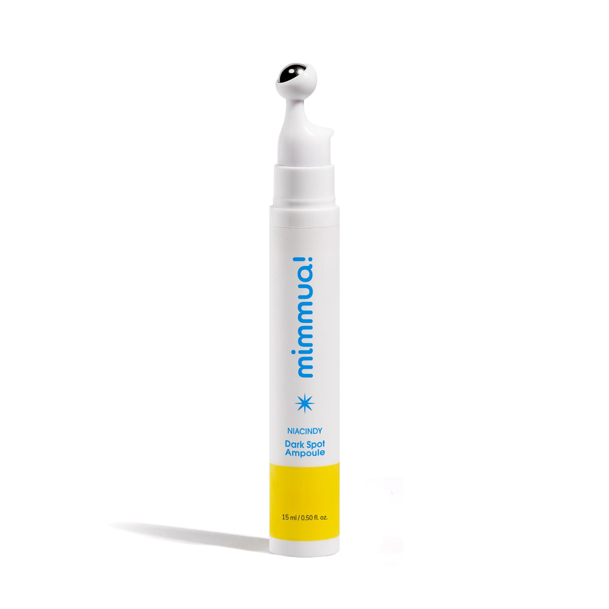 mimmua dark-spot-ampoule bottle targets uneven skin tone for a brighter look.