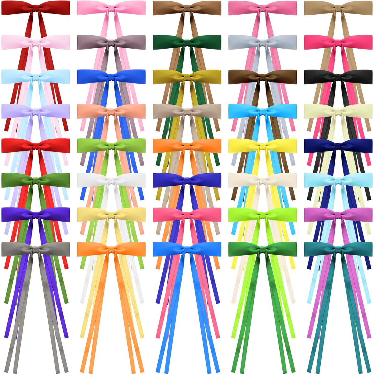 Mimorou 40-pcs bow hair clips set in multicolor tones for versatile styling