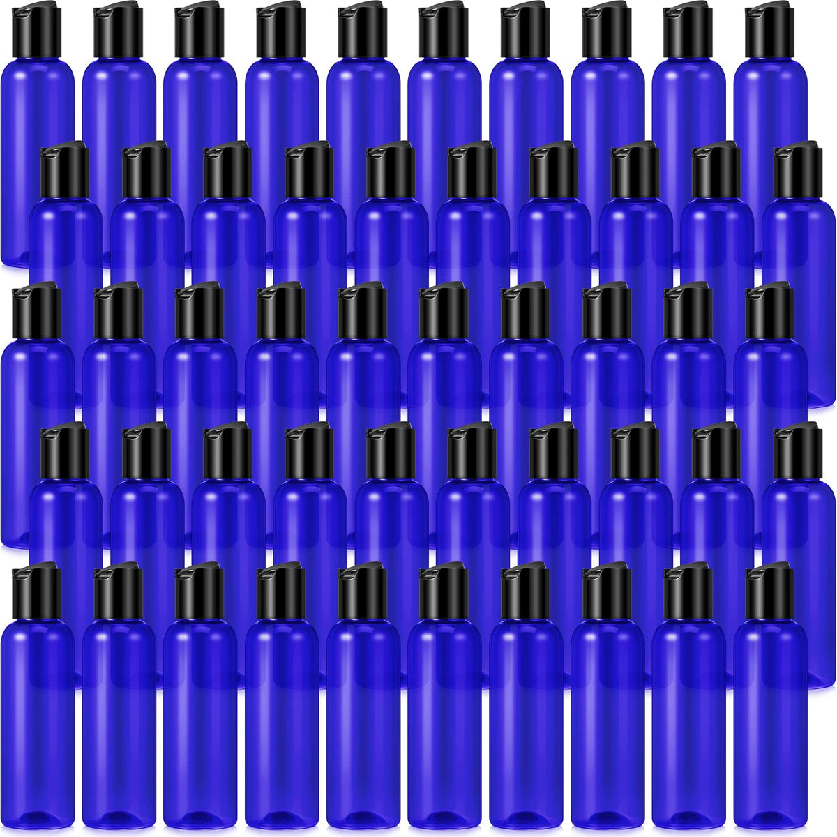 Mimorou 4oz travel bottle with disc-top cap in cobalt blue for leakproof travel use.