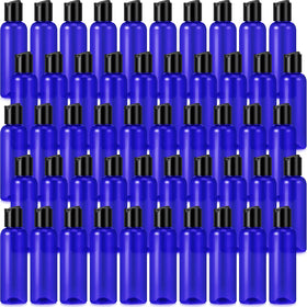 Mimorou 4oz travel bottle with disc-top cap in cobalt blue for leakproof travel use.