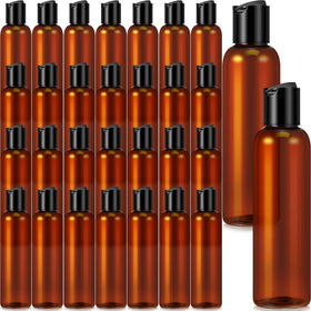 Mimorou amber bottle pack with 6-8 oz capacity for travel-friendly storage of liquids.