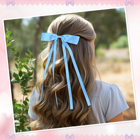 Mimorou long-tail ribbon bowknot style adds elegant half-up looks.