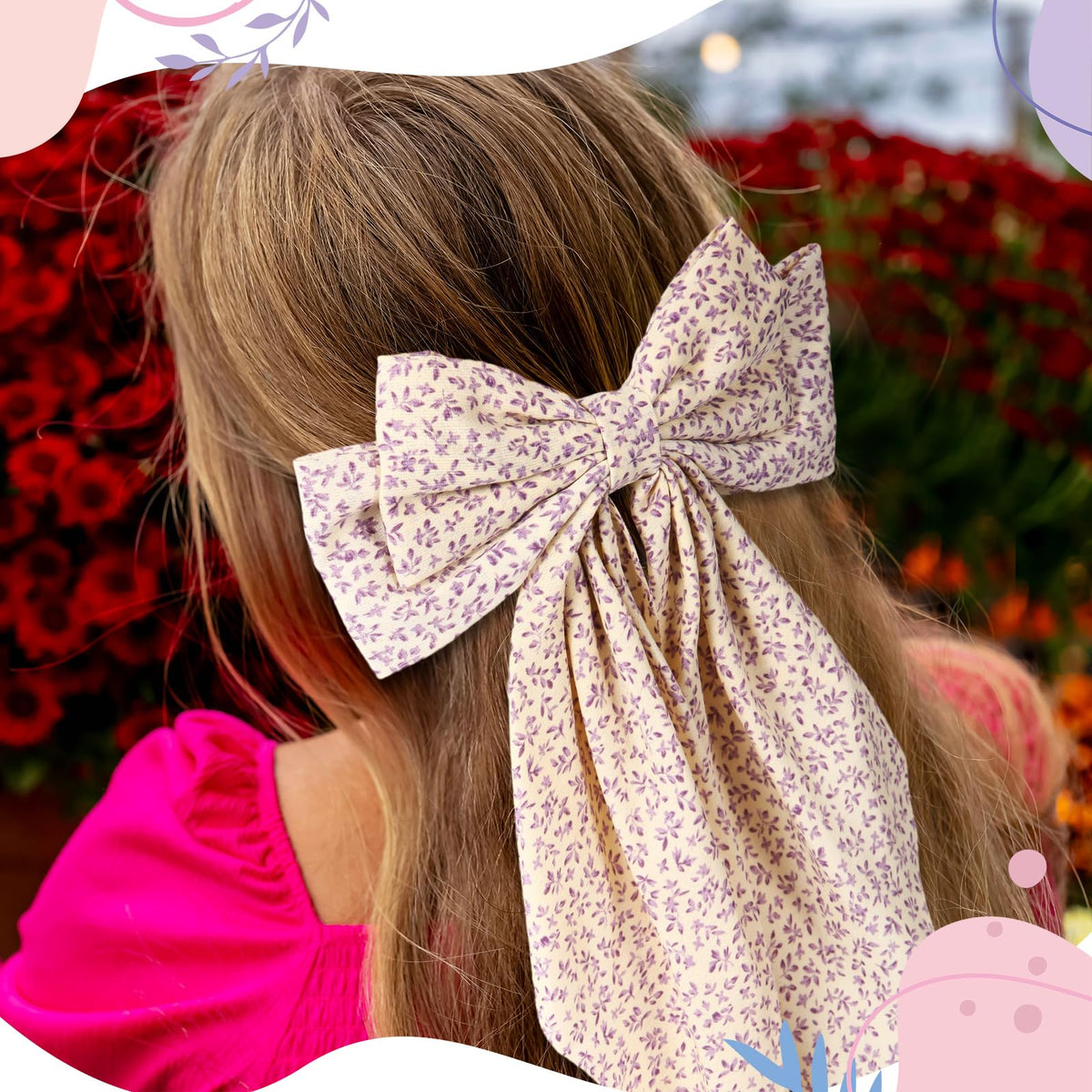 Mimorou metal French-clip keeps bows firmly in place.