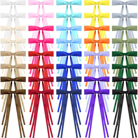 Mimorou multicolor ribbon bow hair clip, versatile for outfits.