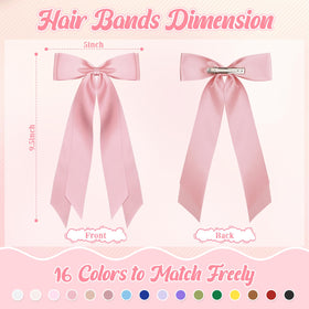 Close-up of Mimorou satin bow clip with durable metal hardware.