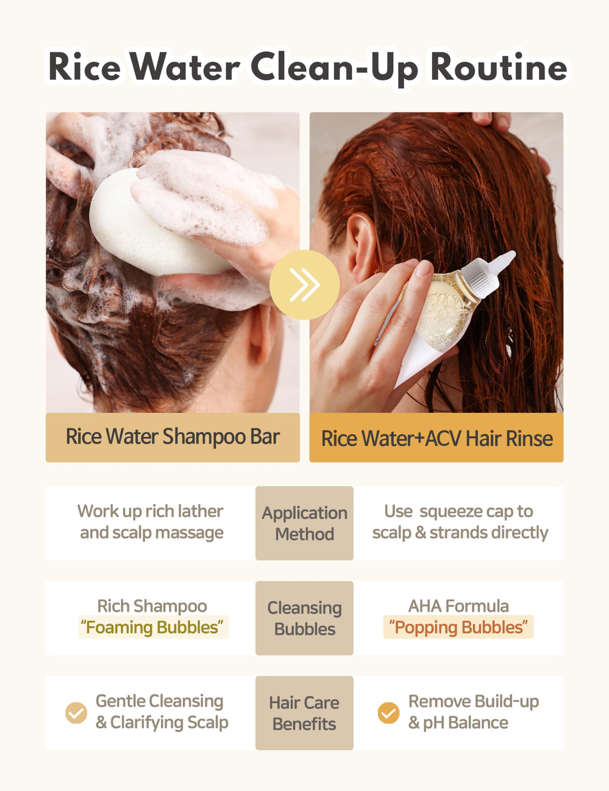 Mimosu apple cider vinegar hair rinse bottle demonstrating clarifying balance
