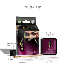 MinaiBrow Ash Blond henna kit for salon-like results at home.