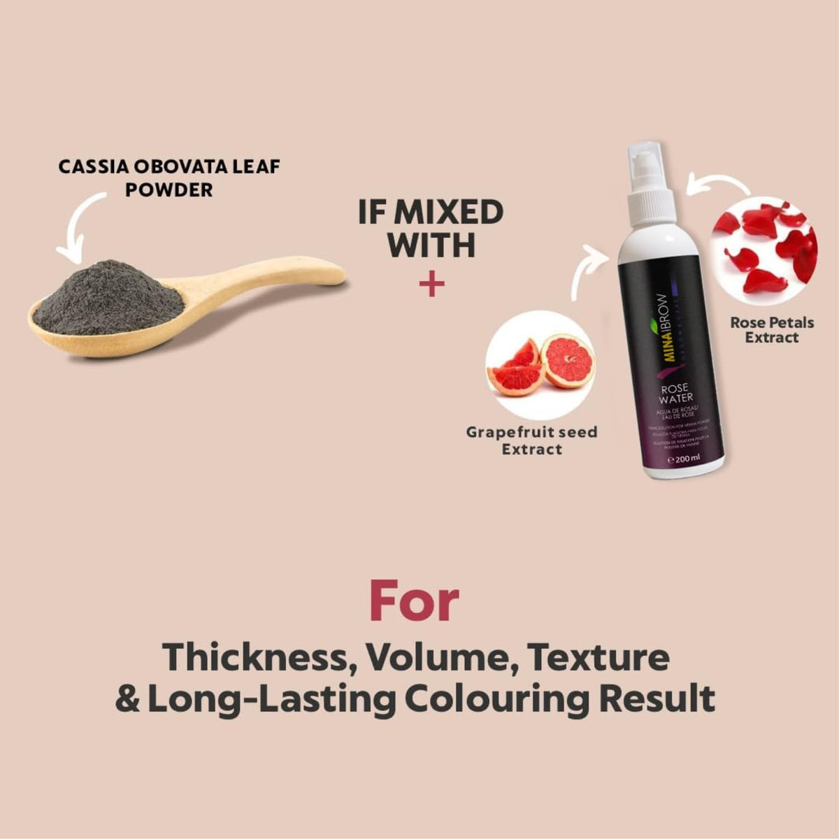 MinaiBrow No Ammonia formula protects hair during coloring.