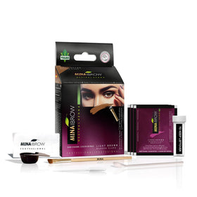 MinaiBrow brow tint swatch on skin showing natural finish