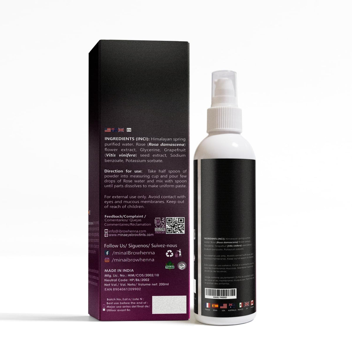 MinaiBrow applies color on hair with ease for a quick transformation.