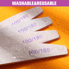 Minatee nail files suitable for acrylic, gel, natural nails and toenails.
