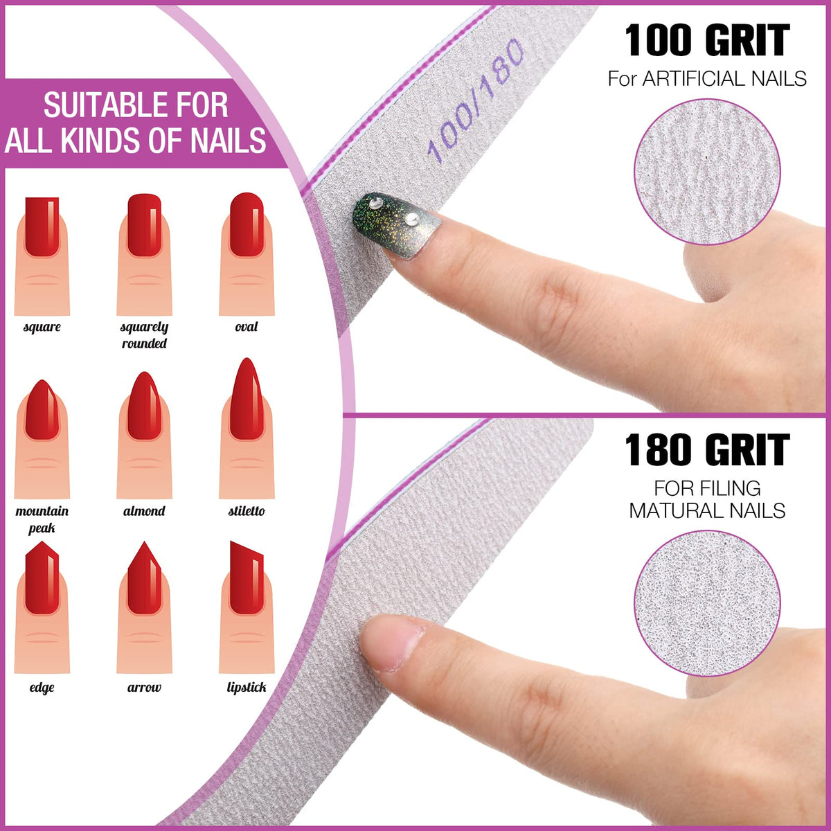 Minatee washable and reusable nail files designed for repeated use.