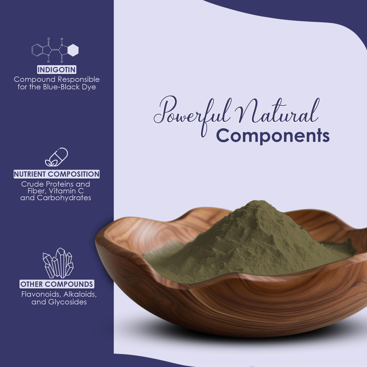 Mi Nature Indigo Leaf Powder sealed pack—authentic packaging from Rajasthan