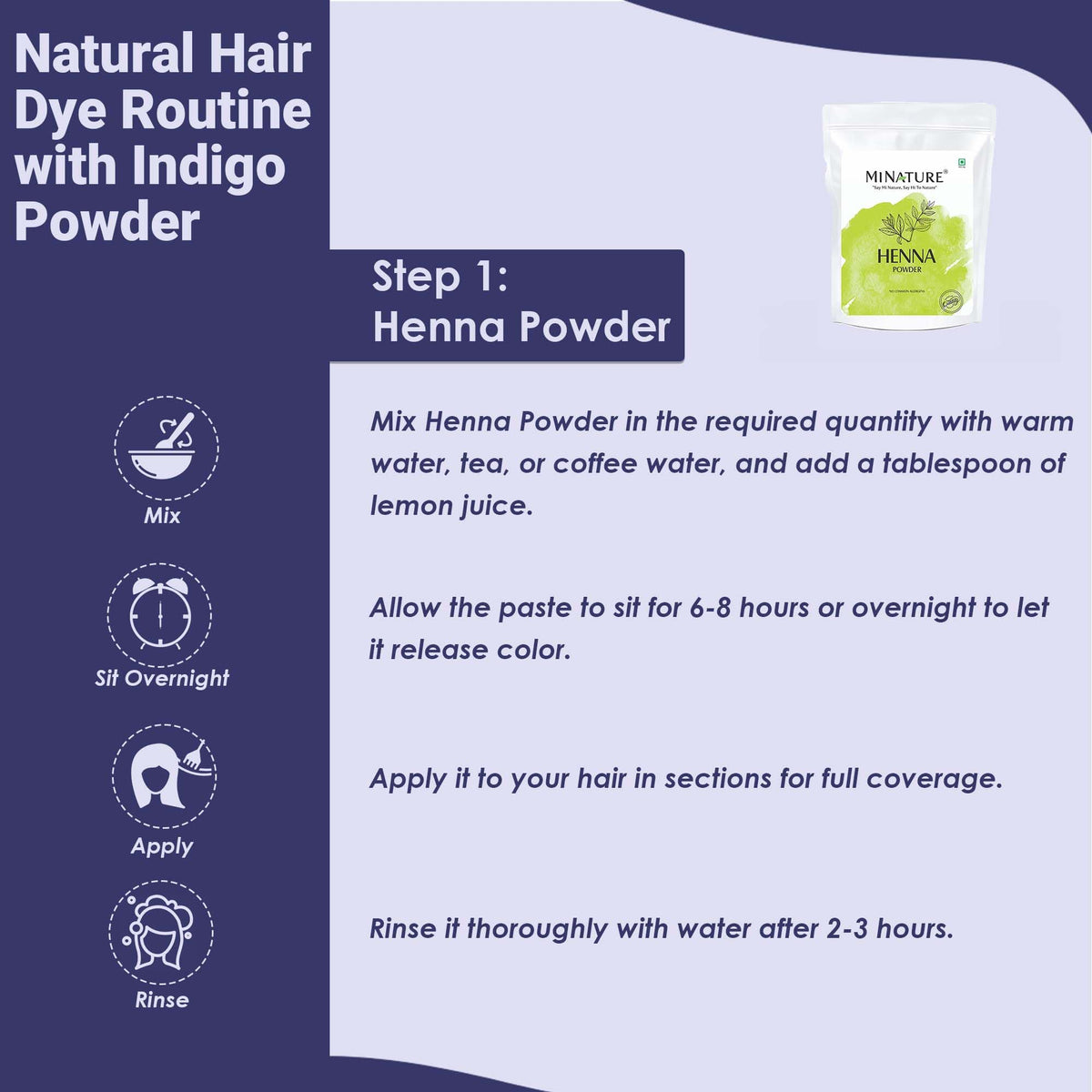 Mi Nature Indigo originates from Rajasthan label for authentic herbal dye