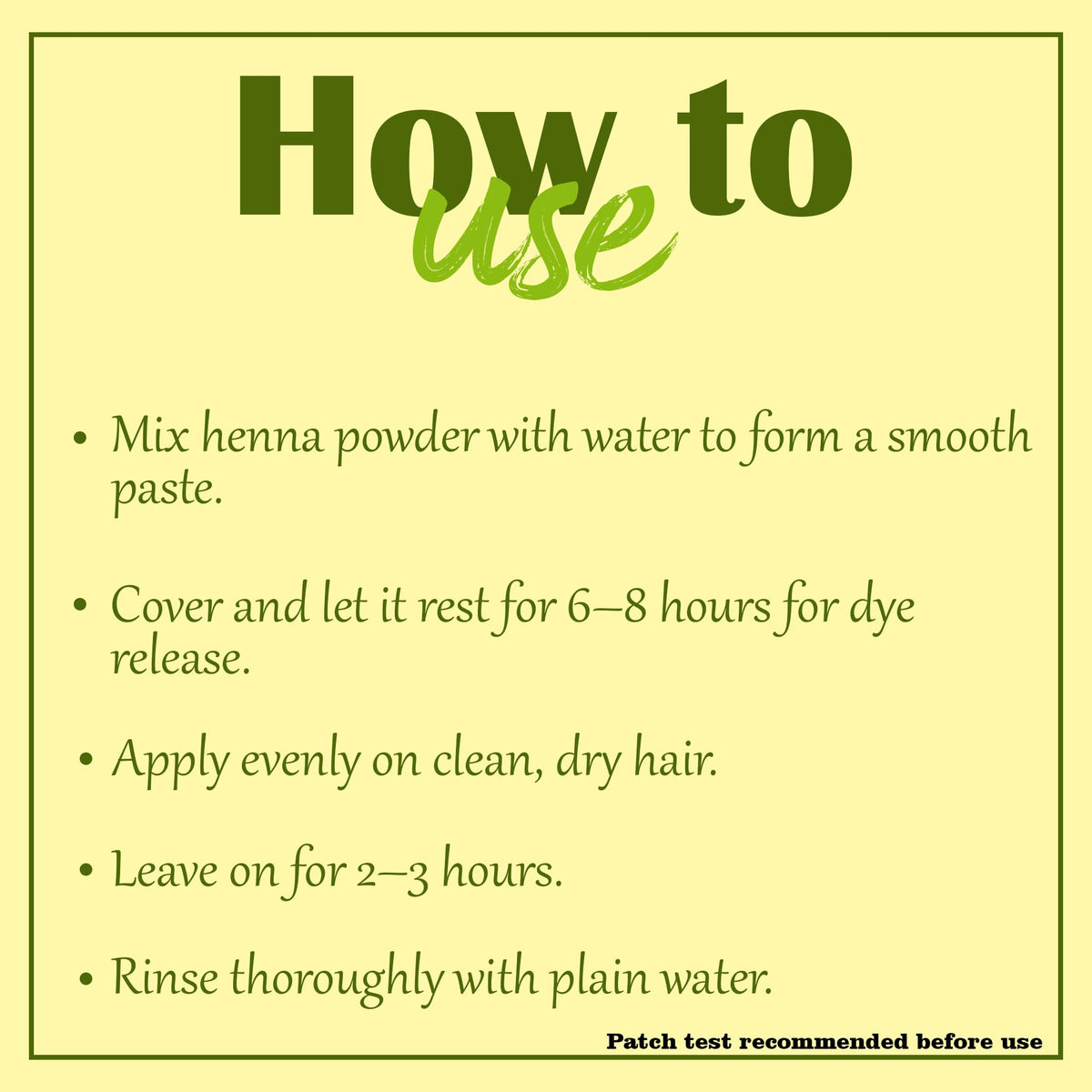 Mi Nature Henna powder being mixed with water to form paste.