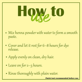 Mi Nature Henna powder being mixed with water to form paste.