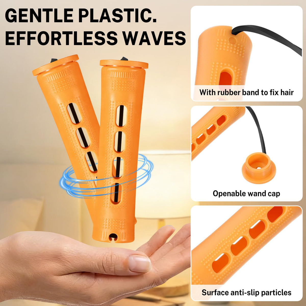 Mindow durable plastic perm rods are hair-friendly for repeated use