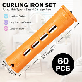 Mindow perm rods with built-in cover and rubber band ensure secure grip