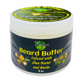 Mine Botanicals Beard Butter jar close-up showcases rich conditioning for soft beard