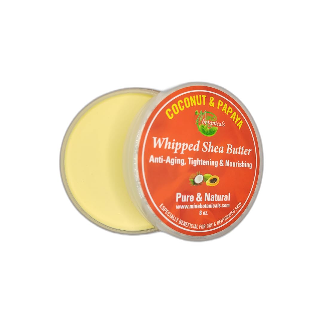 Mine Botanicals shea butter texture close-up emphasizes smoothness and richness.