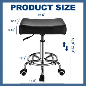 Mineloff Square Stool five-caster design allows easy movement around a workspace.