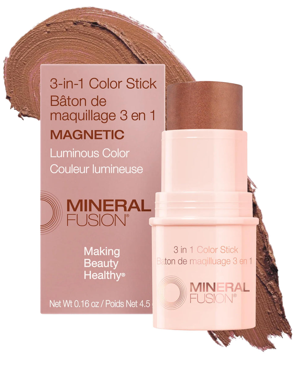 Mineral Fusion 3-in-1 Color Stick on cheeks for bronze glow