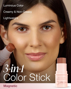 Mineral Fusion 3-in-1 Color Stick on lips with hydrating color