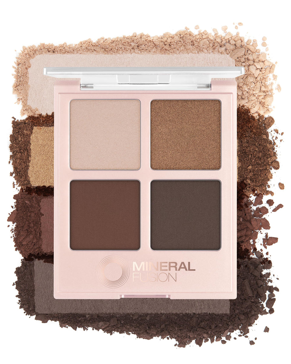 Mineral Fusion Coffee Break palette front with natural tones for versatile looks