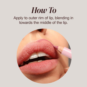 Mineral Fusion Elegant Lip Pencil contains meadowfoam and vitamin E for soothing lips.
