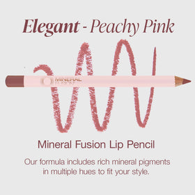 Mineral Fusion Elegant Lip Pencil delivers velvet color on the lips.