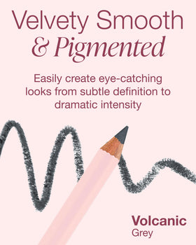 Mineral Fusion Eye Pencil Grey Volcanic; precision tip for clean, controllable definition.