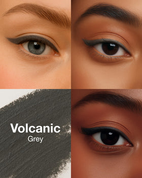 Mineral Fusion Eye Pencil Grey Volcanic; creates a smoky eye with buildable shade.